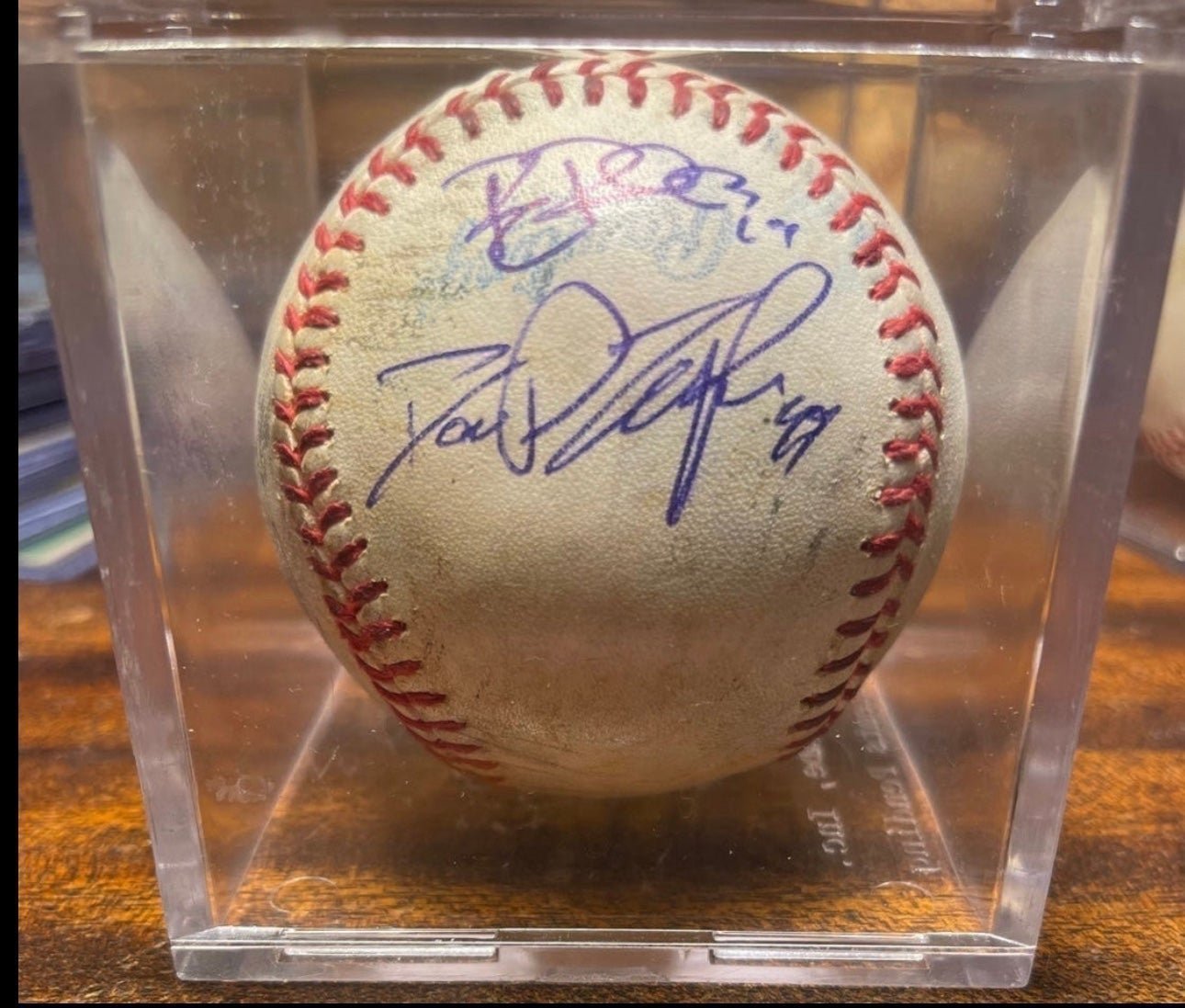 SIGNED OML BASEBALL RYAN ROBERTS JUAN SANDOVAL DANA De La ROSA AUTOGRAPHED RAYS