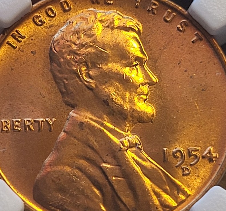 1954 D Lincoln Wheat Back Cent NGC MS66RD #2388