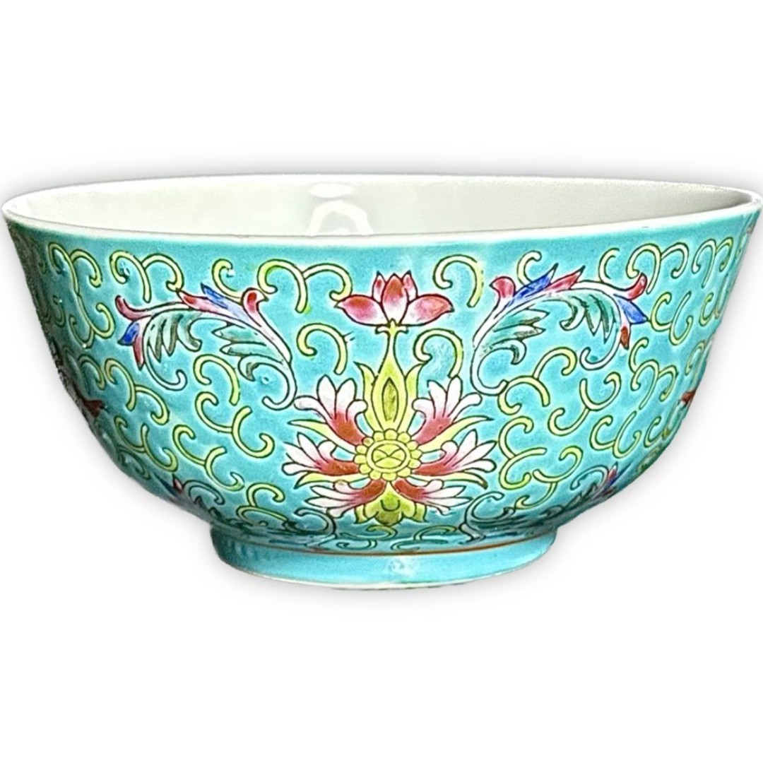 Vintage Famille Verte Jingdezhen Rice Bowl