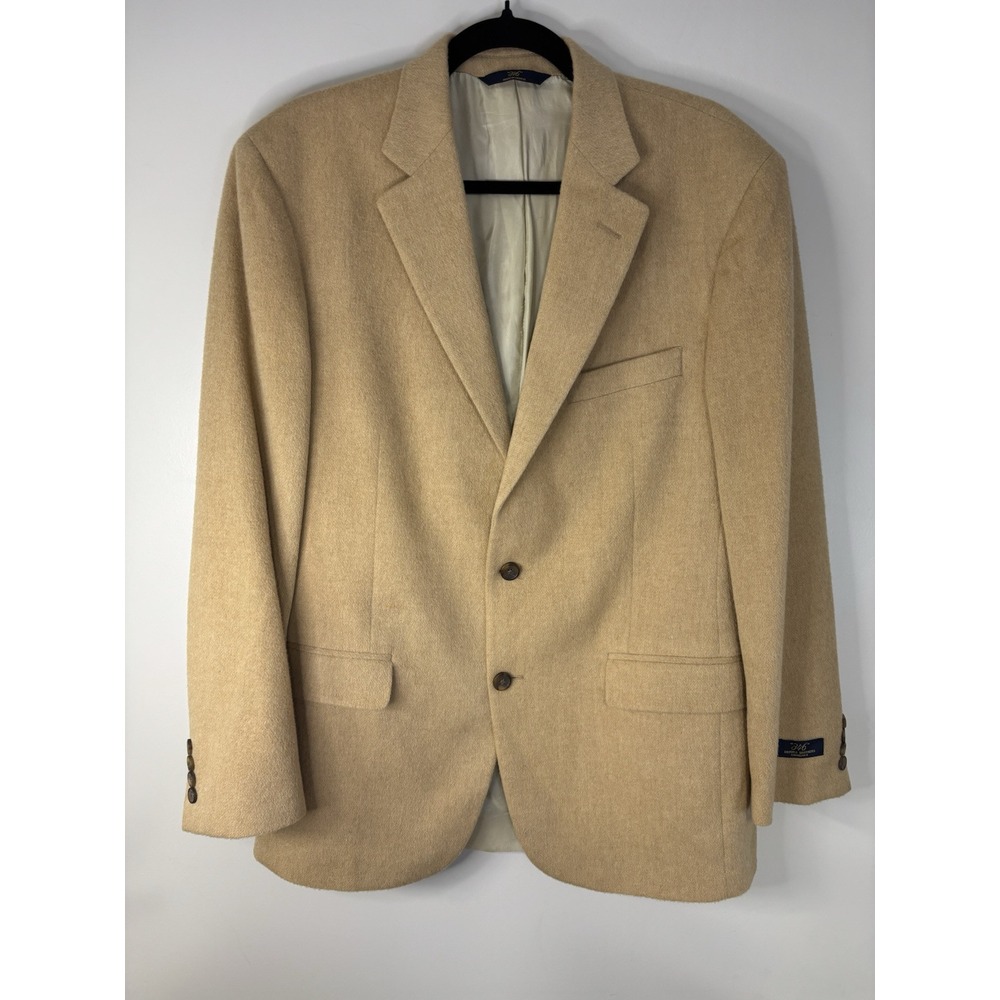 Brooks Brothers 346 100% Camel Hair Tan Sport Coat Blazer Size 40L