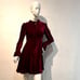 Gorgeous Vintage 1960s/70s Burgundy Velvet Dress w/Bell Sleeves sz M