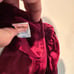 Gorgeous Vintage 1960s/70s Burgundy Velvet Dress w/Bell Sleeves sz M