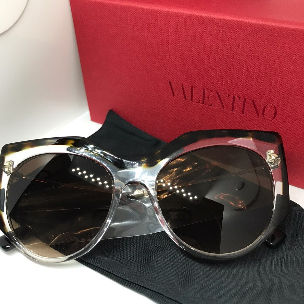 Valentino Crystal & Brown Havana Layered