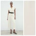 NWT. Zara Cream Sleeveless Jumpsuit with Raffia Belt. Size L