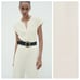 NWT. Zara Cream Sleeveless Jumpsuit with Raffia Belt. Size L