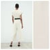 NWT. Zara Cream Sleeveless Jumpsuit with Raffia Belt. Size L