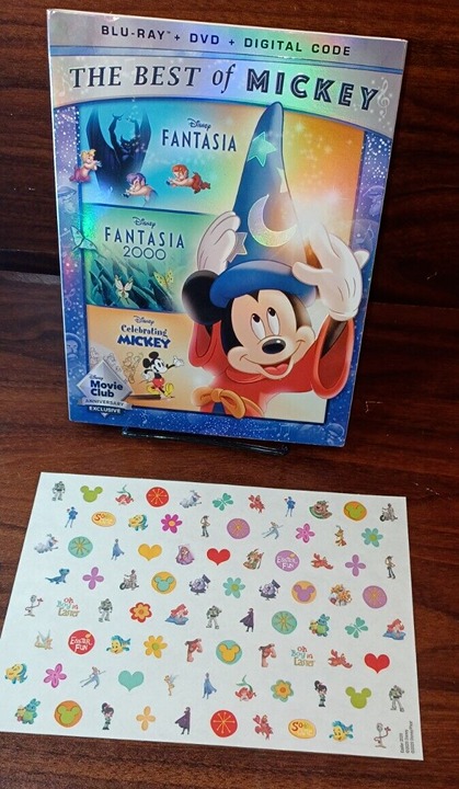 BEST OF MICKEY(Blu-ray+DVD-No Digital)+Disney Sticker Set-Free Box Shipping!