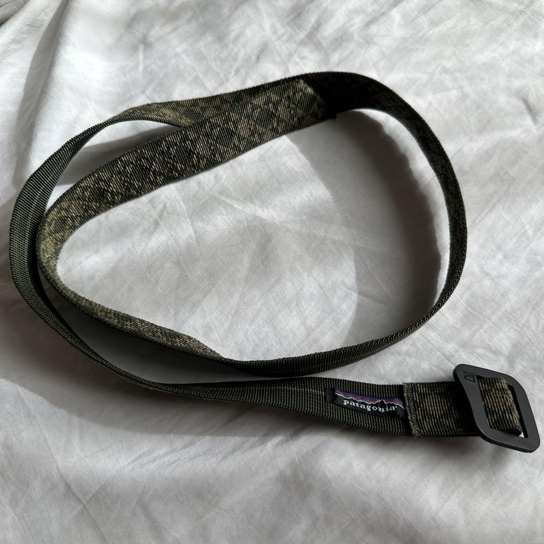 Rare 1990s Patagonia Friction Belt Vintage Green Geometric Pattern