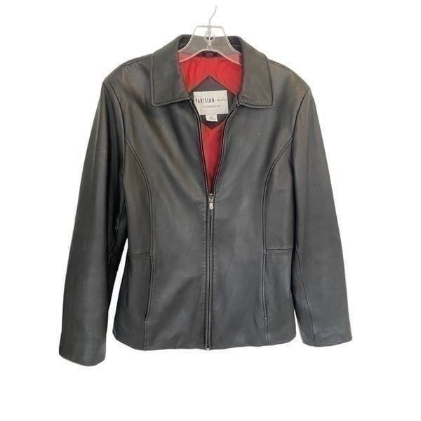 Parisian Works Leather Full Zip Jacket Sz M