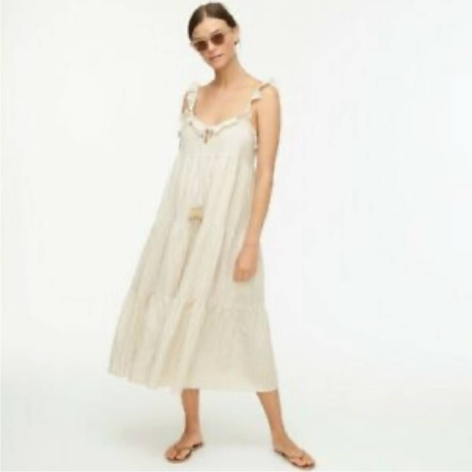 J crew linen maxi dresses cheap