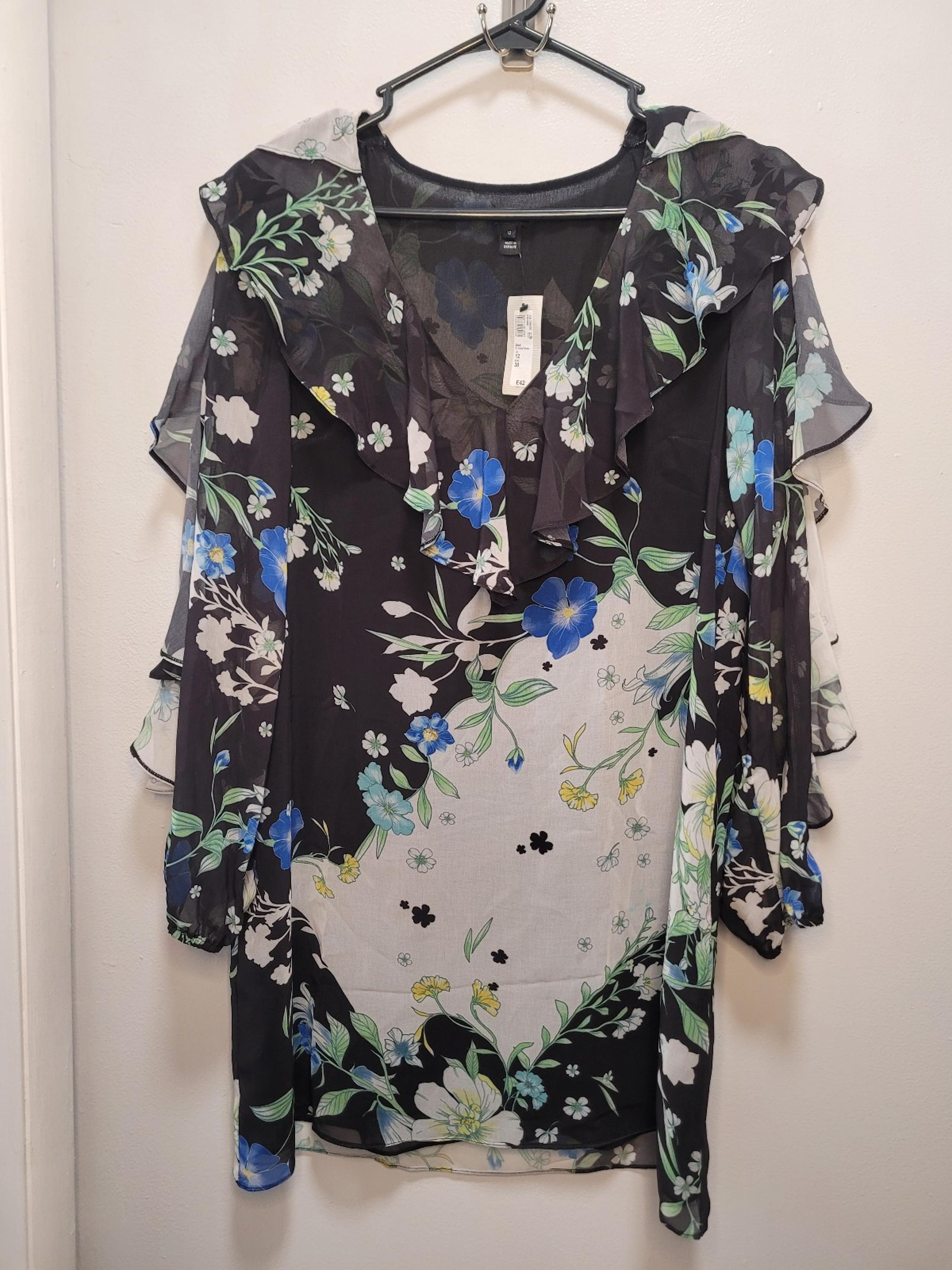 River Island Floral Long Sleeve Dress NWT