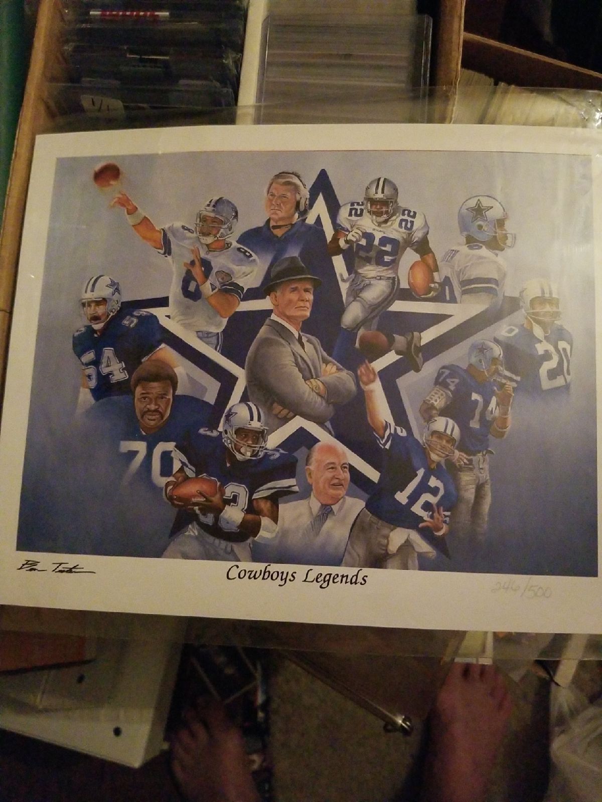Dallas Cowboys Legends lithograph 8×10