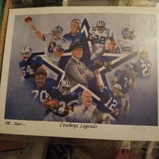 Dallas Cowboys Legends lithograph 8×10