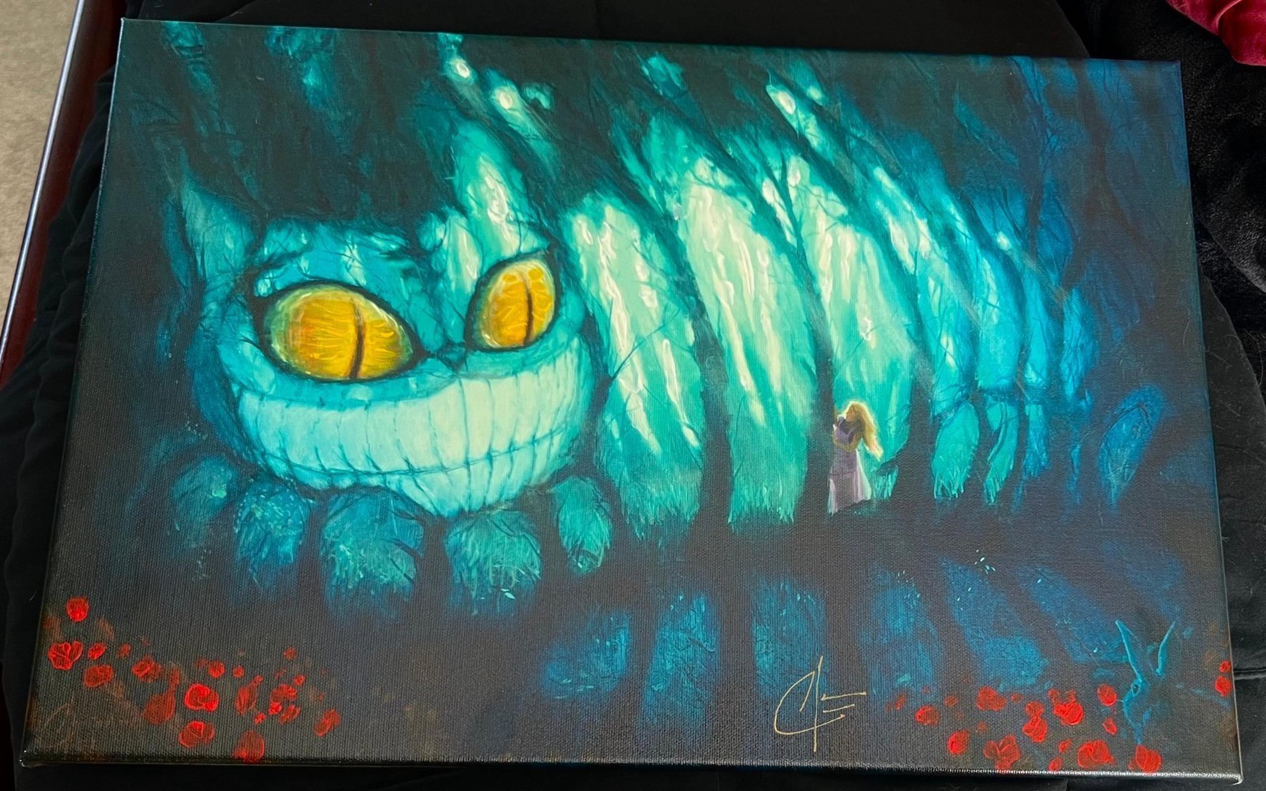 Cheshire Cat Oil Painting Canvas