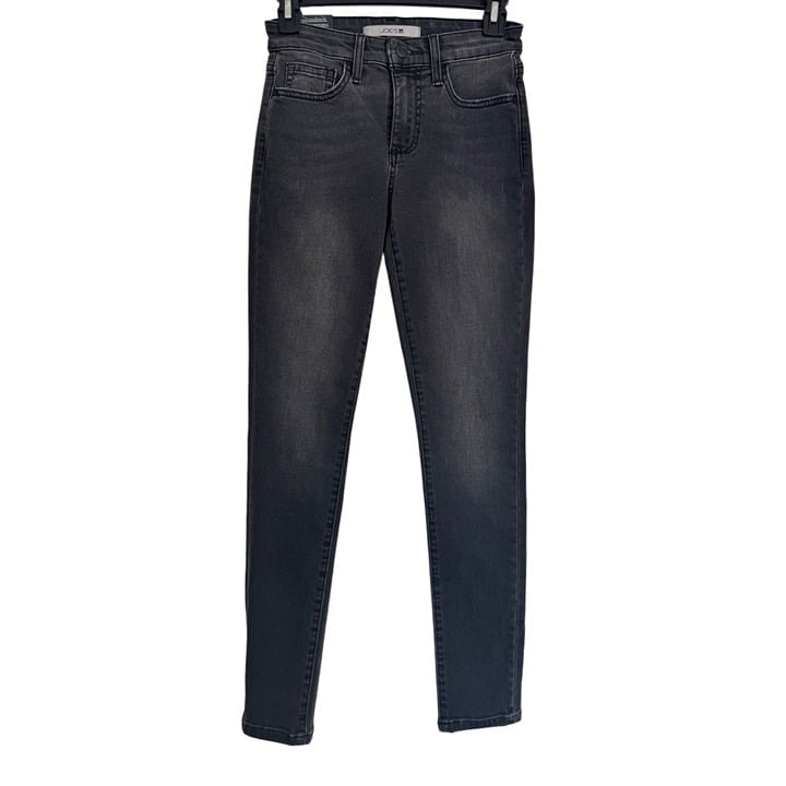 Joes Jeans Skinny Ankle Size 24 Mid- Rise Bluebell Stretch Black Wash Denim NWT