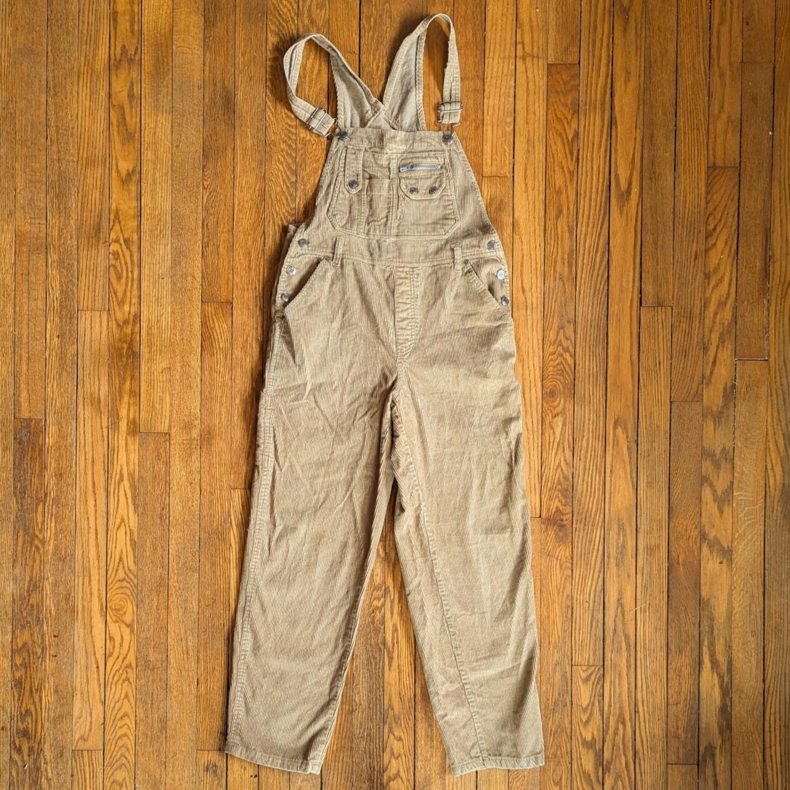 Vintage Tan Corduroy Overalls Size Small