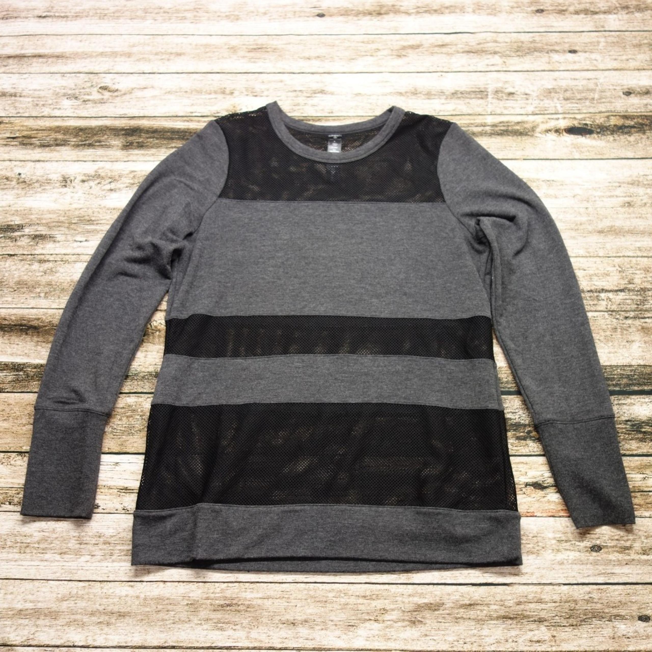 Yogalicious Women's Size Large Mesh Panel Activewear Crew Neck Sweatshirt #1437