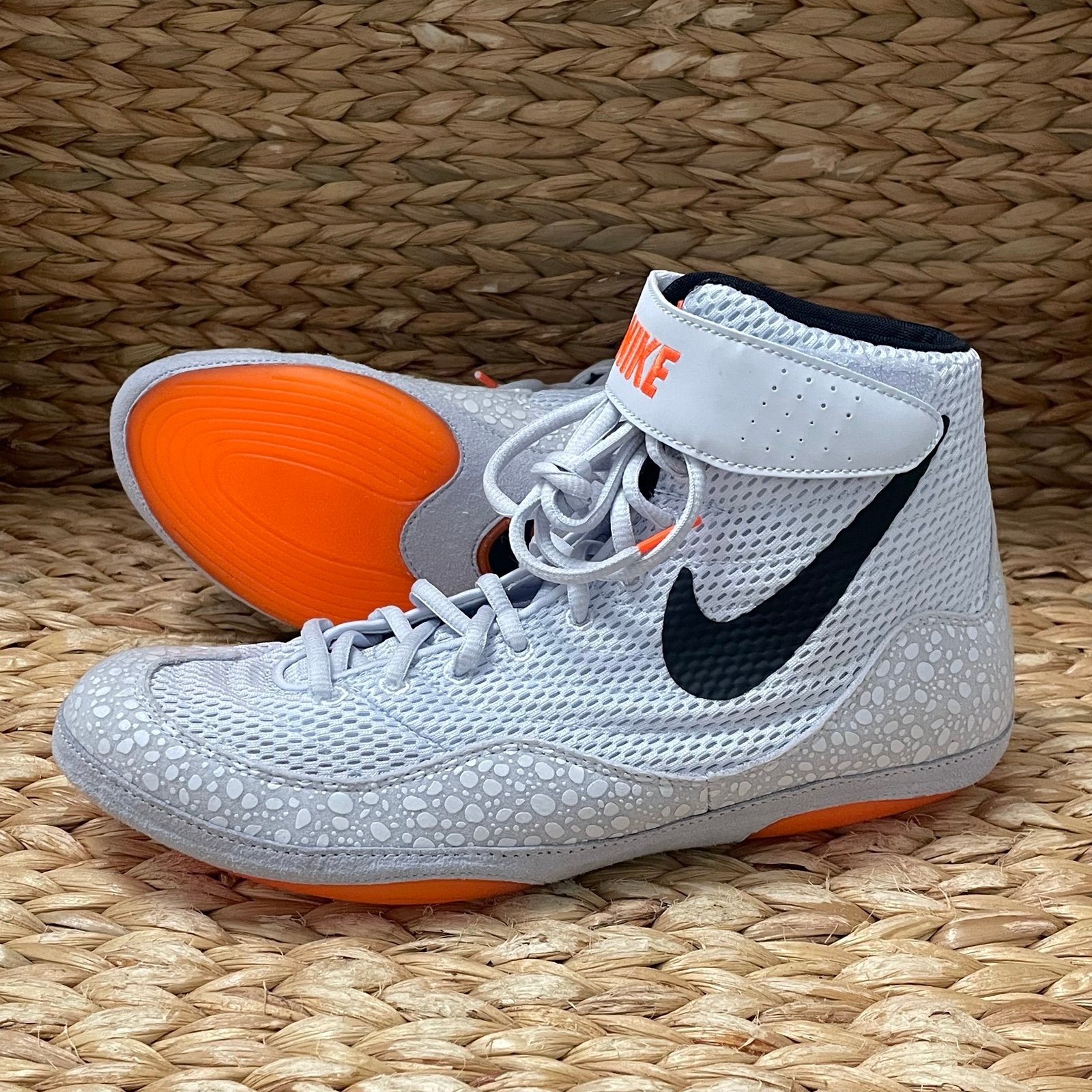 Nike Inflict SE Wrestling Shoe Mens Size 10.5 Orange Grey Black NEW