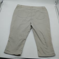 D jeans womens Capri stretch khaki tan beige Pants 14
