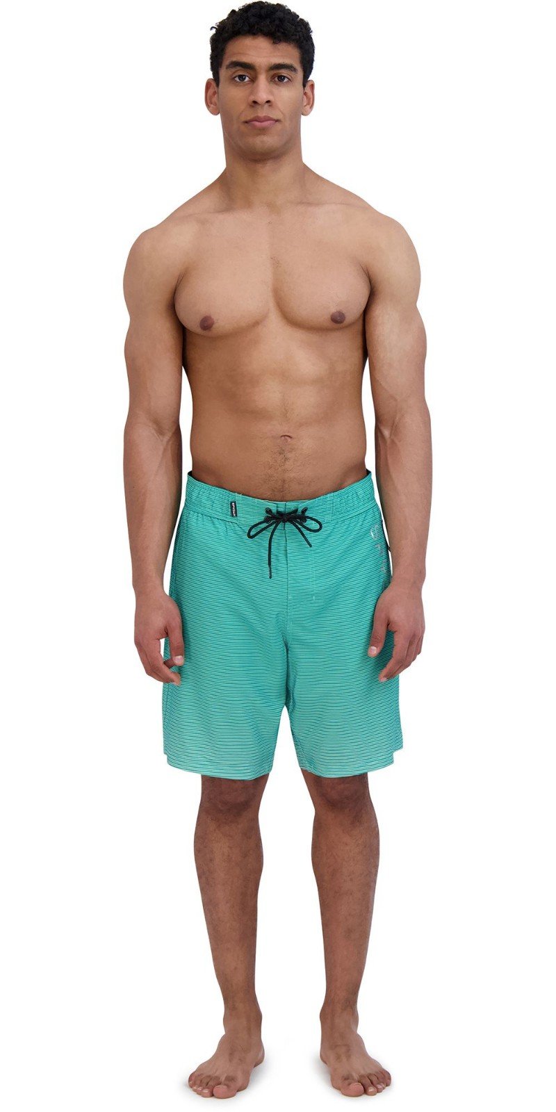NWT Spyder Quick Dry Board Shorts Lightweight 9 Swim Trunks Duo Green Stripe XL