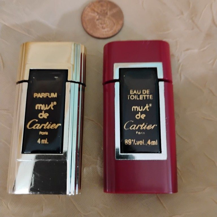 Vintage CARTIER'S MUST DE CARTIER EDP & EDT Women's Mini Splash