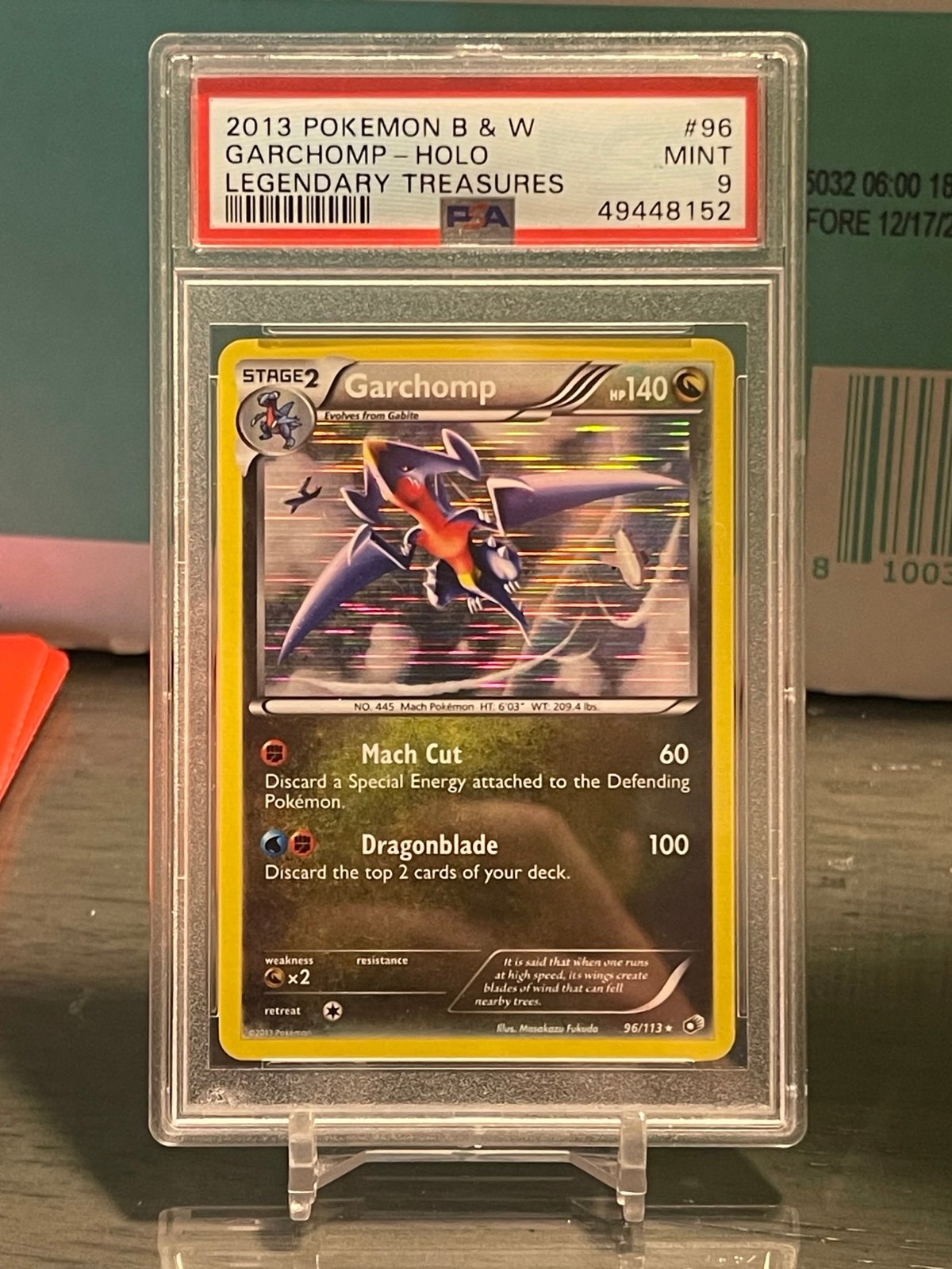 2013 Pokemon Black & White Legendary Treasures Holo Garchomp #96 PSA 9 POP 36!