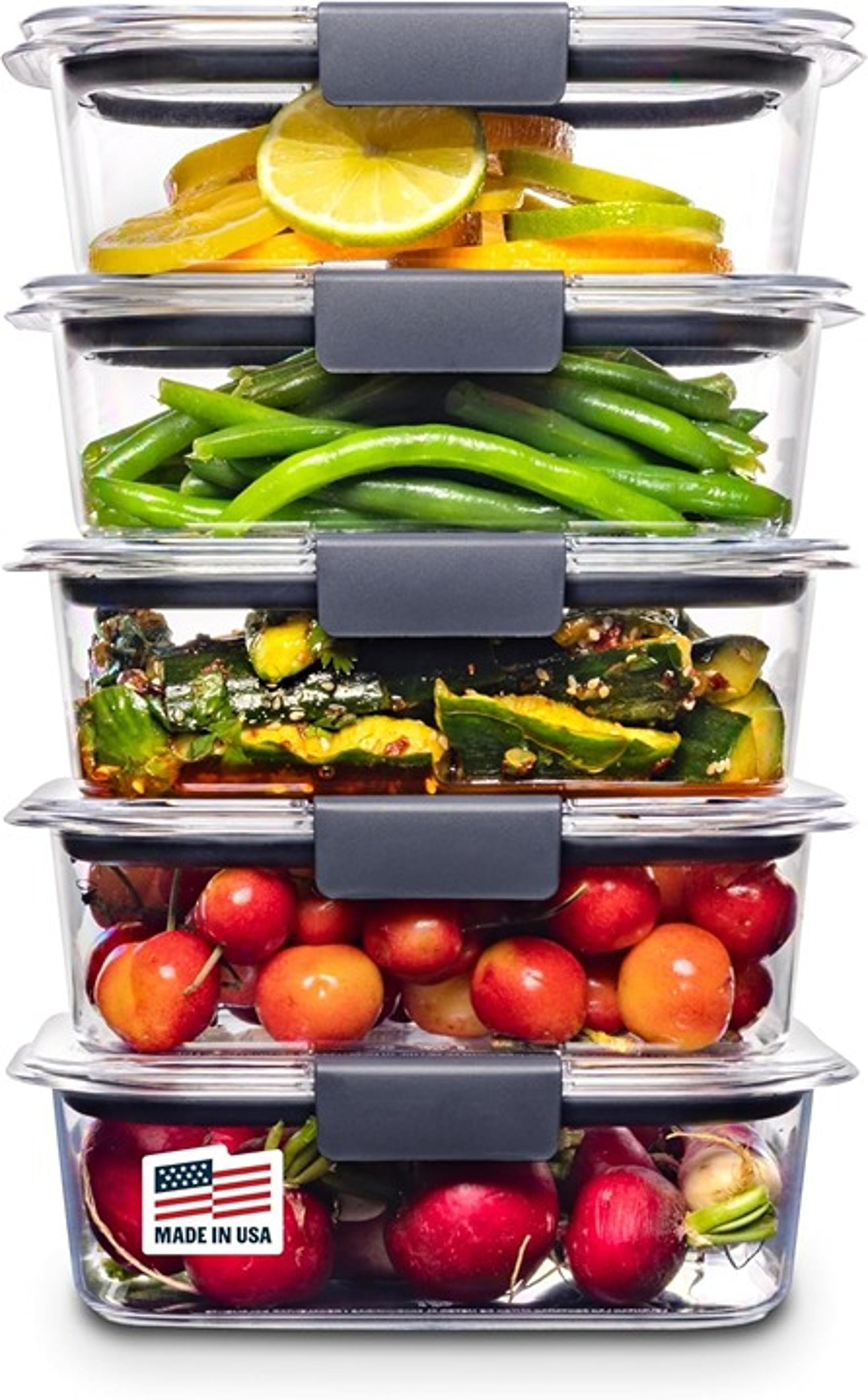 Rubbermaid Brilliance Food Storage Containers BPA Free Airtight Lids Ideal