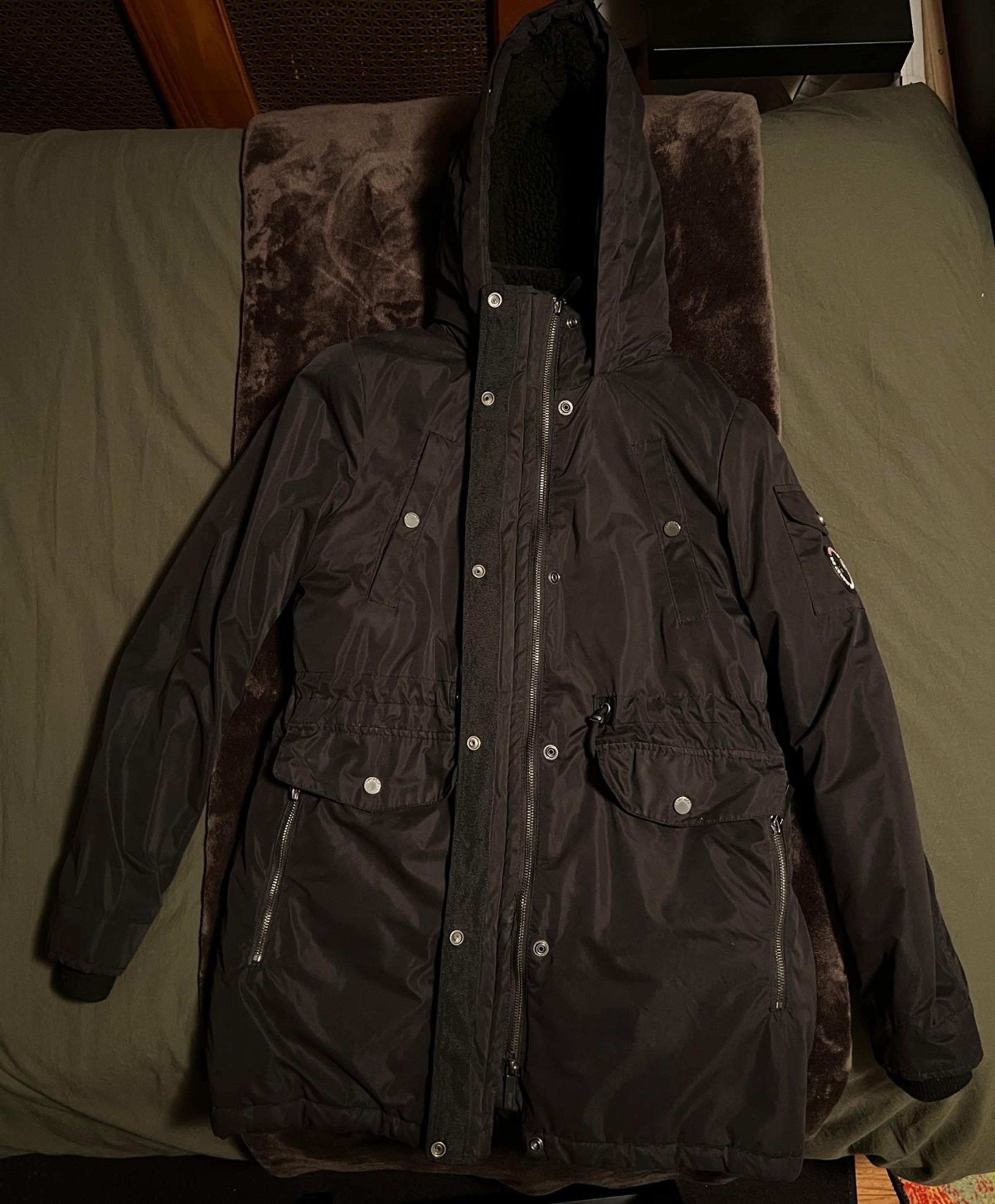 Womens SuperDry Microfibre Parka Coat
