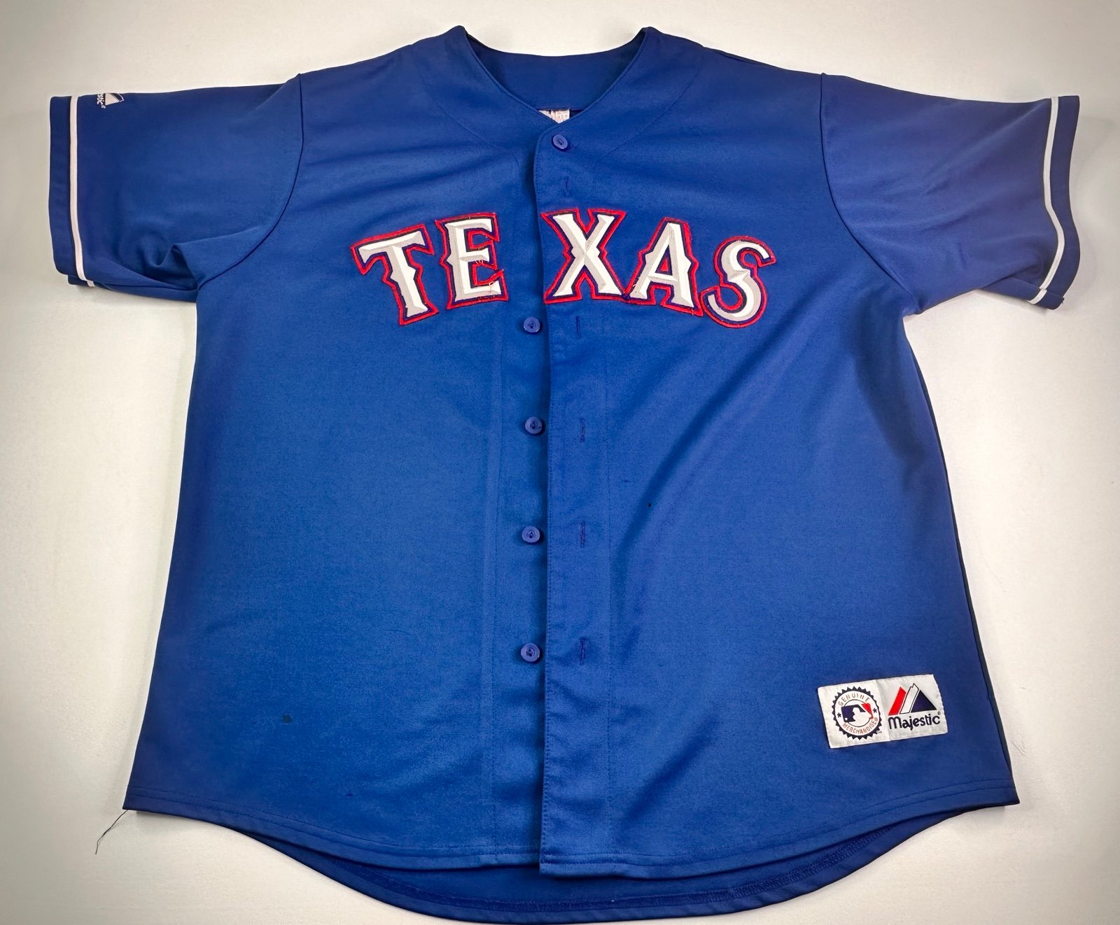 Majestic Texas Rangers Blue Jersey Size XL