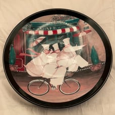 Certified International, Jennifer Garant 3 Chefs On A Bike Round Serving Bowl