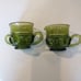 Depression Glass Plates, Cups, Creamer &