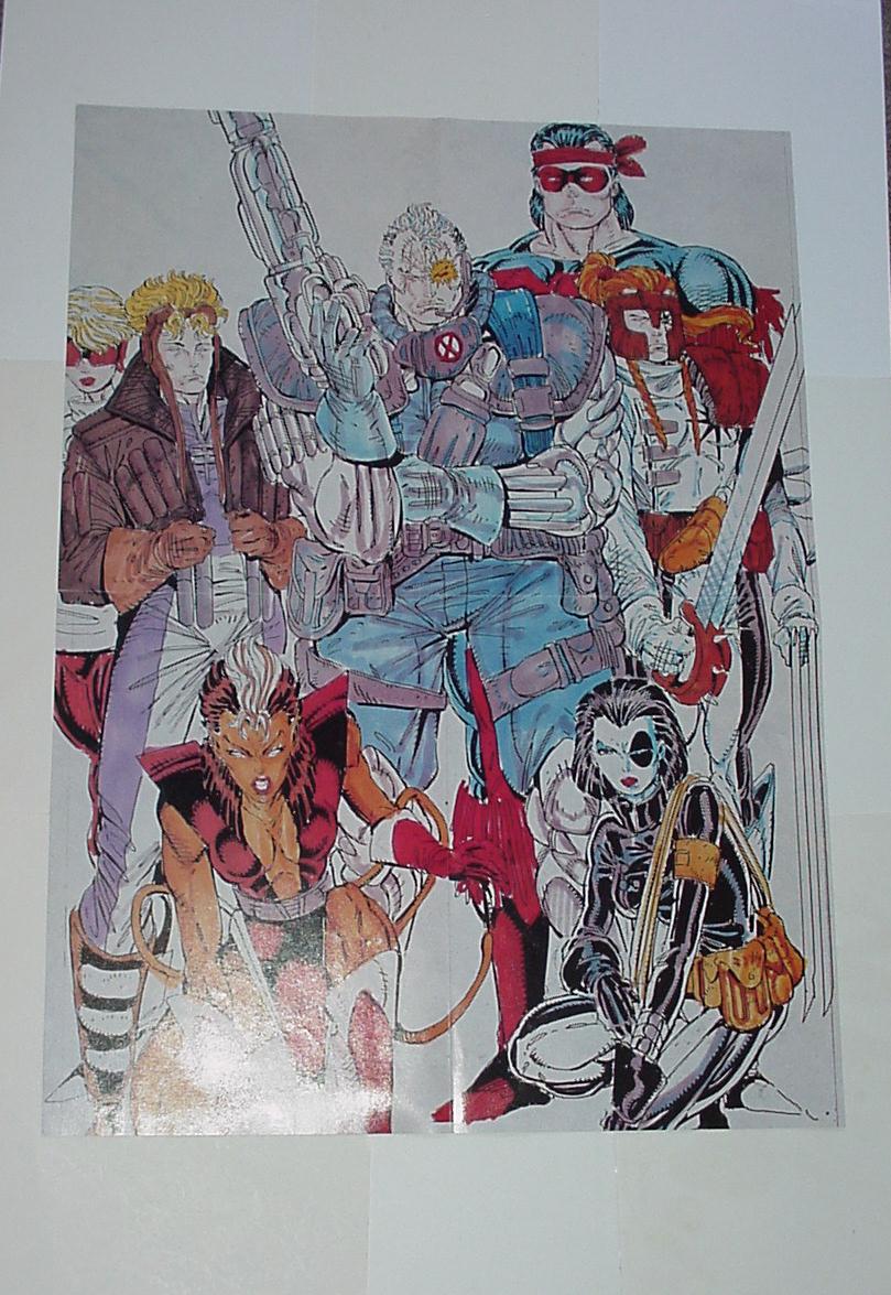 X-Force Poster # 5 Rob Liefeld Cable Cannonball Domino Shatterstar