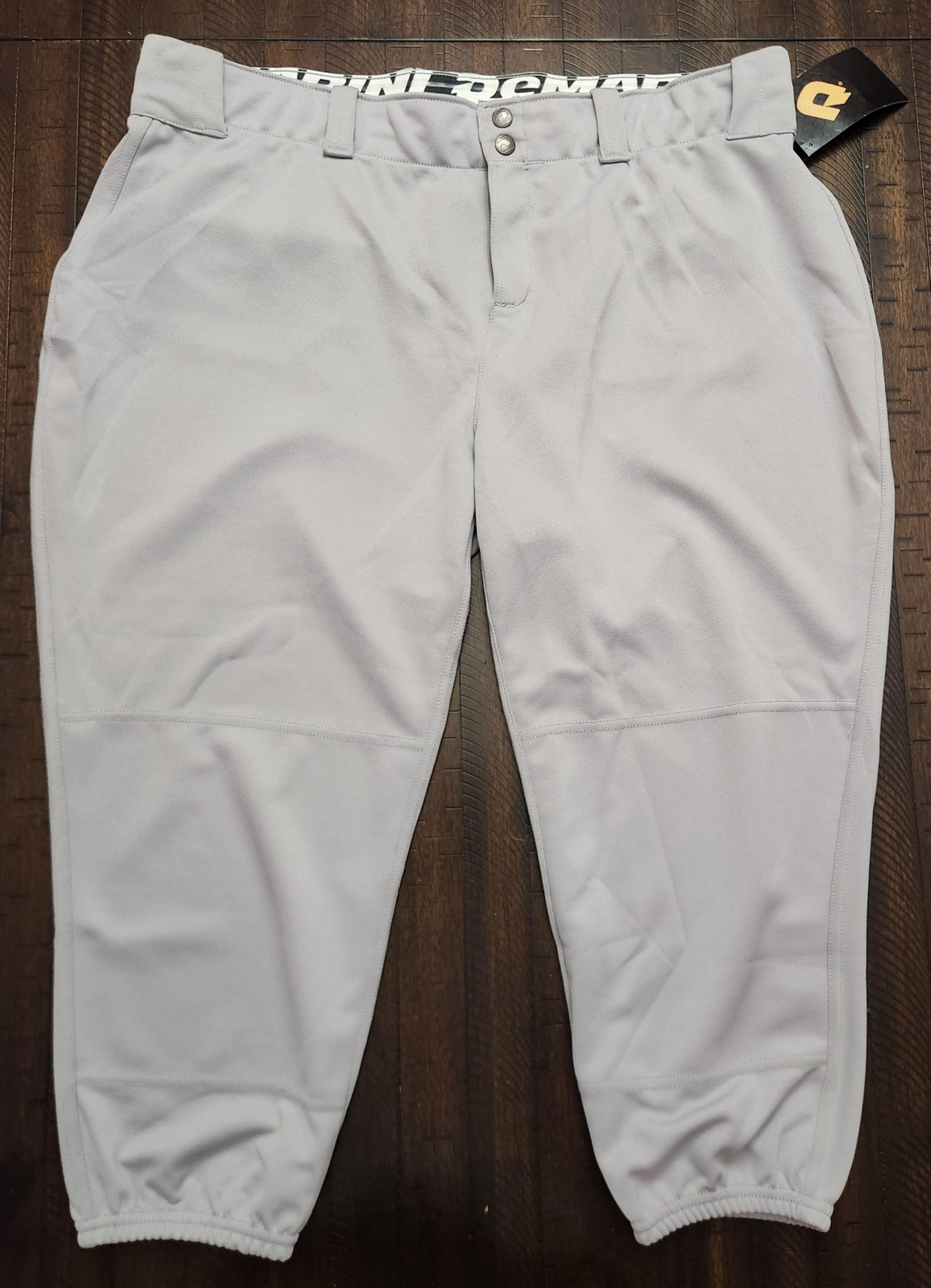 NWT Demarini Baseball Knicker Pants Mens 2XL Gray.  New with tags. Measurements