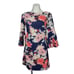 Eliza J Navy Floral Bell Sleeved Shift Dress Size 2
