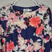 Eliza J Navy Floral Bell Sleeved Shift Dress Size 2