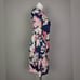 Eliza J Navy Floral Bell Sleeved Shift Dress Size 2