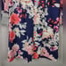 Eliza J Navy Floral Bell Sleeved Shift Dress Size 2