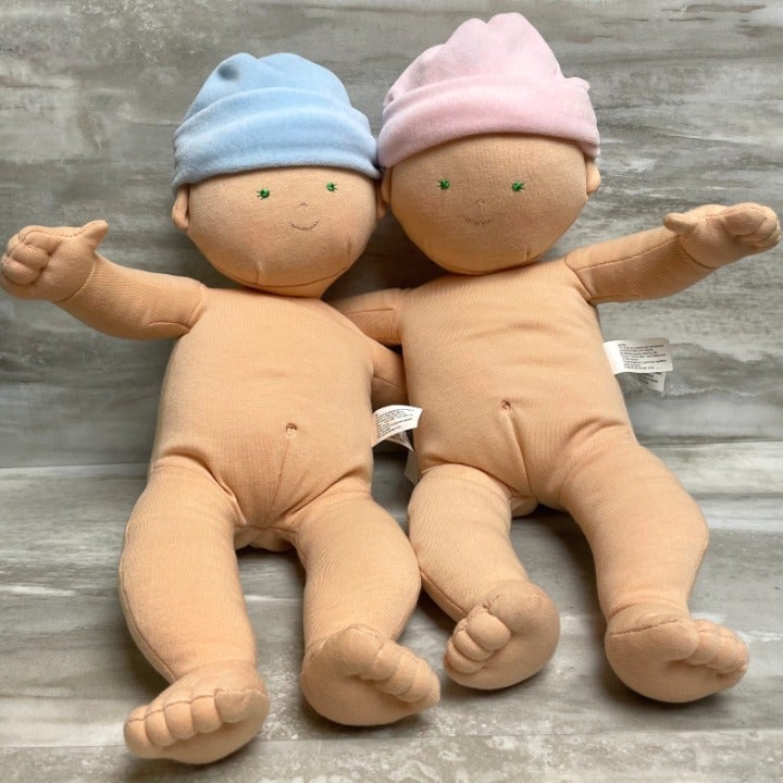 Pottery Barn Kids Plush Baby Dolls Twins Max and Meredith North American Bear Co