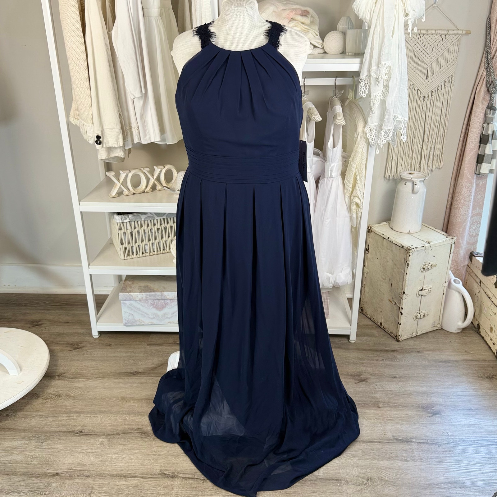 Elizabeth K navy blue bridesmaid dress Plus size 3X prom hoco, cocktail SI-#?
