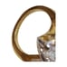 Vintage Estate Edco Pear Brilliant Cut CZ Zirconia Gold Tone Prong Ring 6