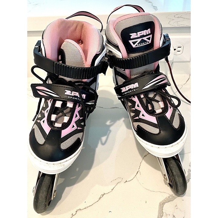 2PM Sports Illuminating Wheels Inline Skates, 1 Brake Kids Size 13.5 Worn Twice