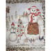 Vtg Home Interiors Framed Print Picture Snowman Holiday Bible Verse Prov 17:22