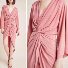 Misa Los Angeles Dusty Rose Pink High Low Dress Size Small New with Tag
