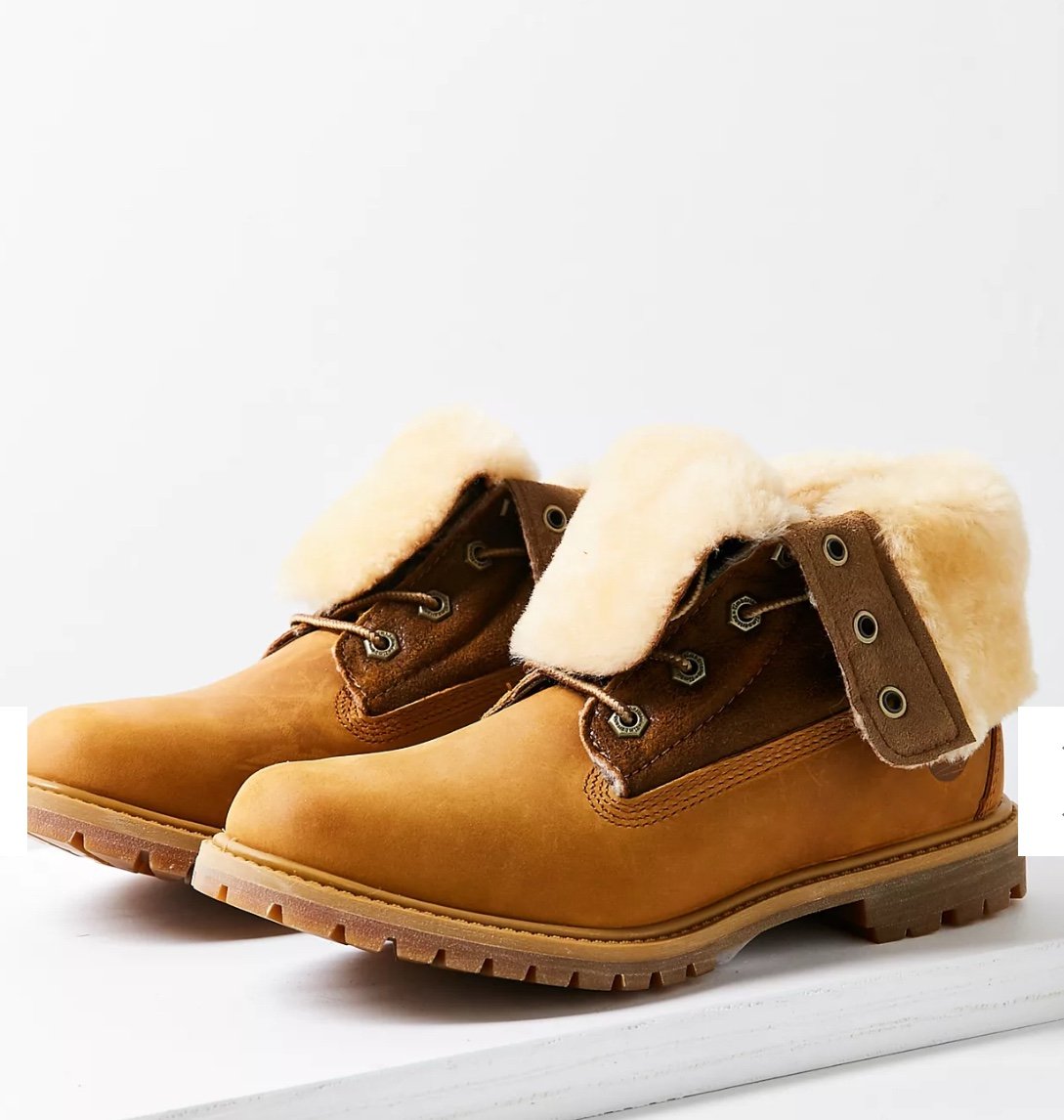 Timberland Authentic Shearling Fold-Down Boot Women’s Size 8.5M