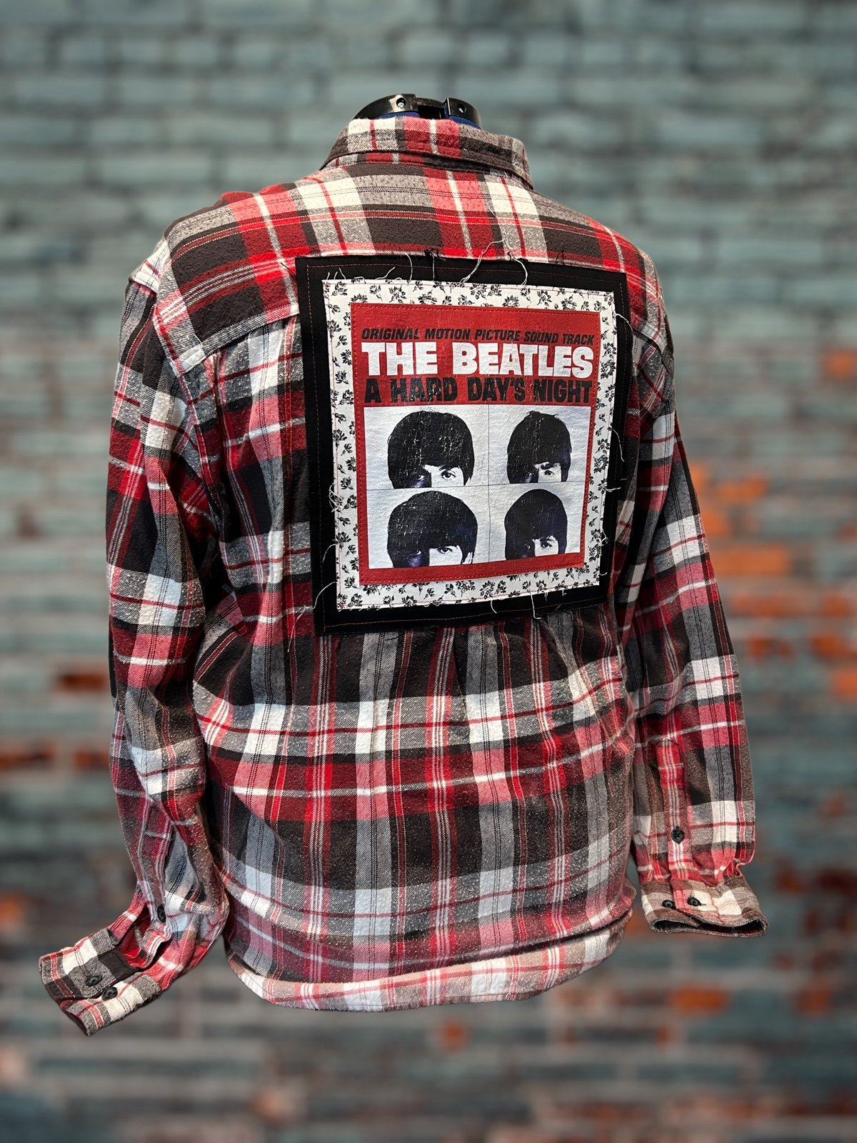 Vintage upcycled Beatles Flannel