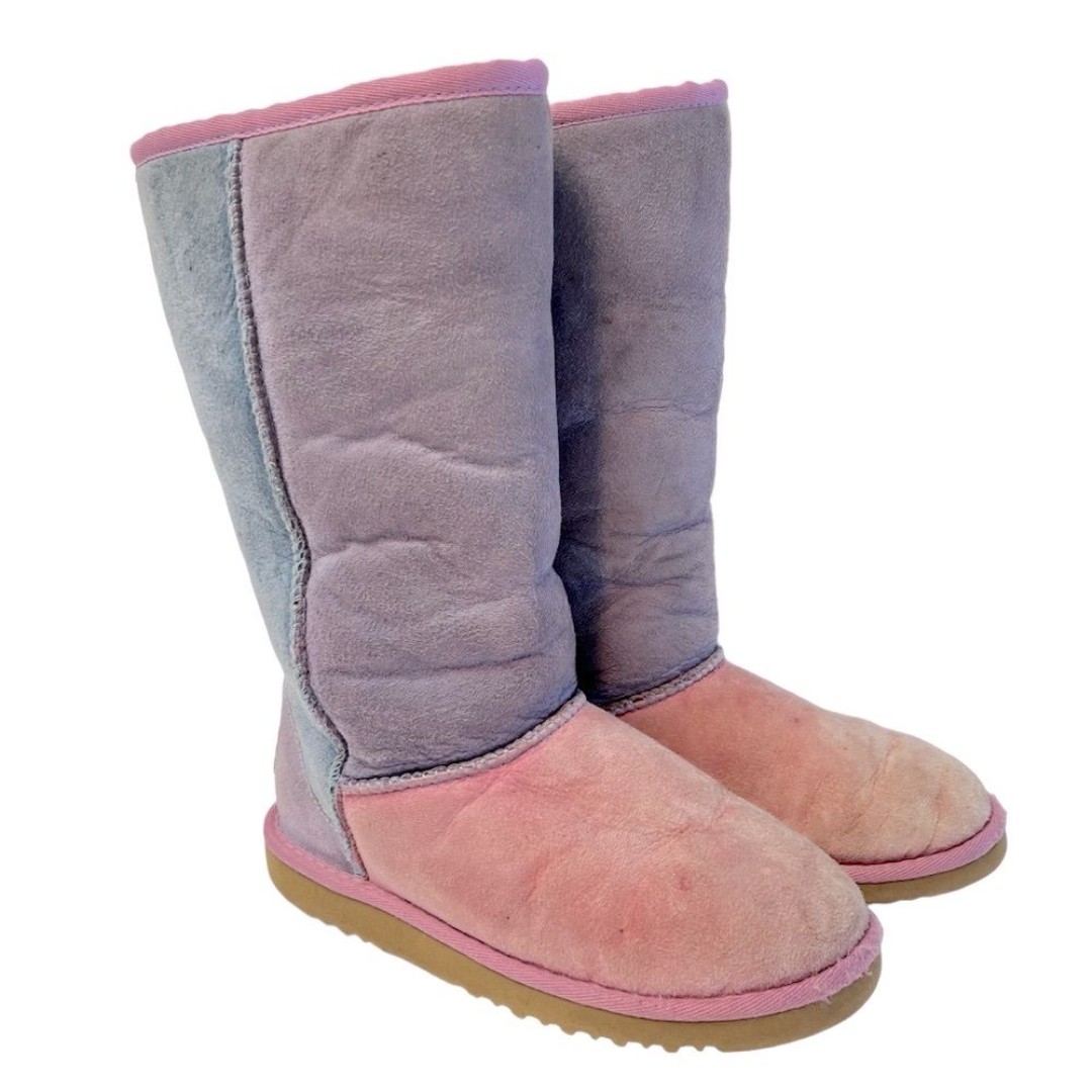 UGG Classic II Tall Patchwork Pastel Boots Size Kids 3