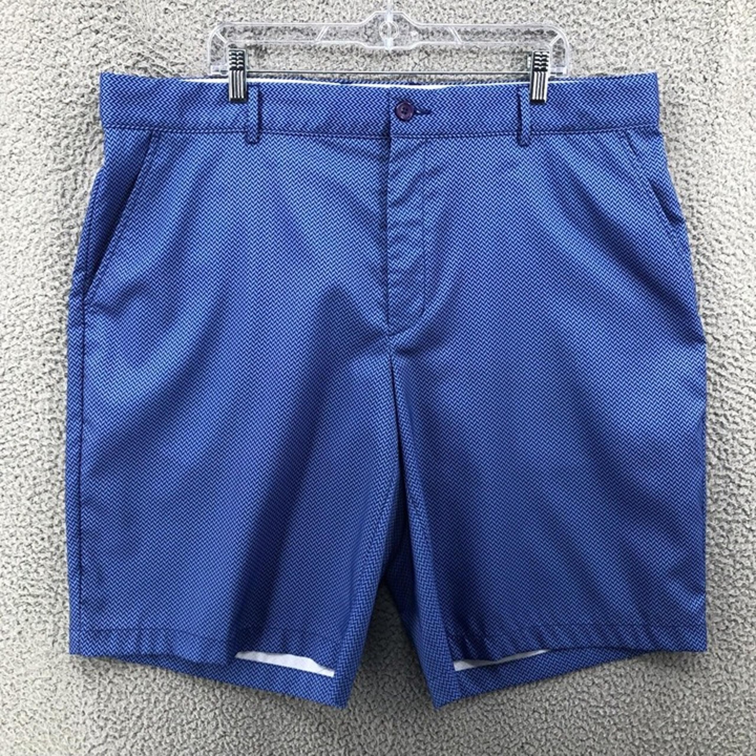 Greg Norman Golf Shorts Casual Chino Men's Size 40 Geometric Blue 8345