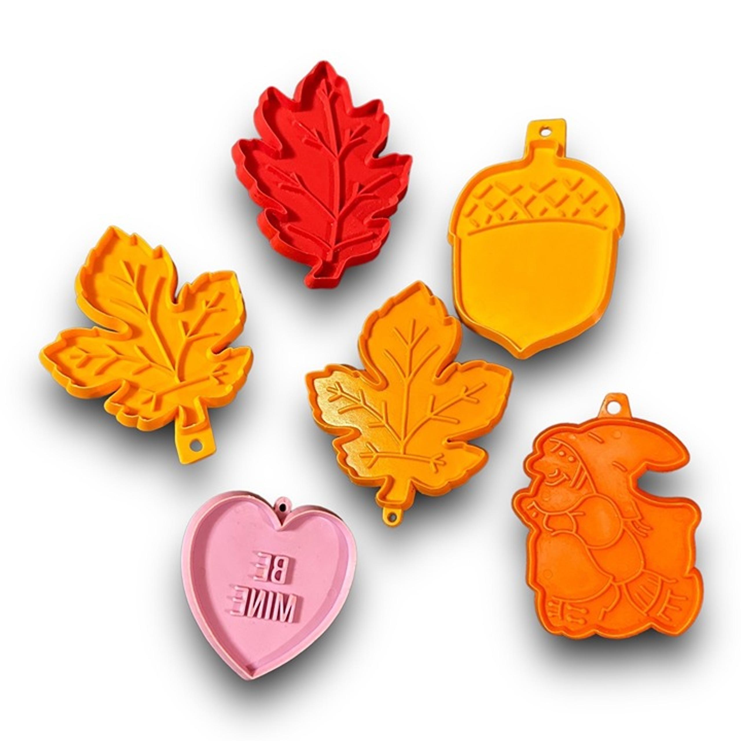 Autumn-Themed Cookie Cutters: Leaves Acorn Gnome Bonus Valentine’s Heart VGVC