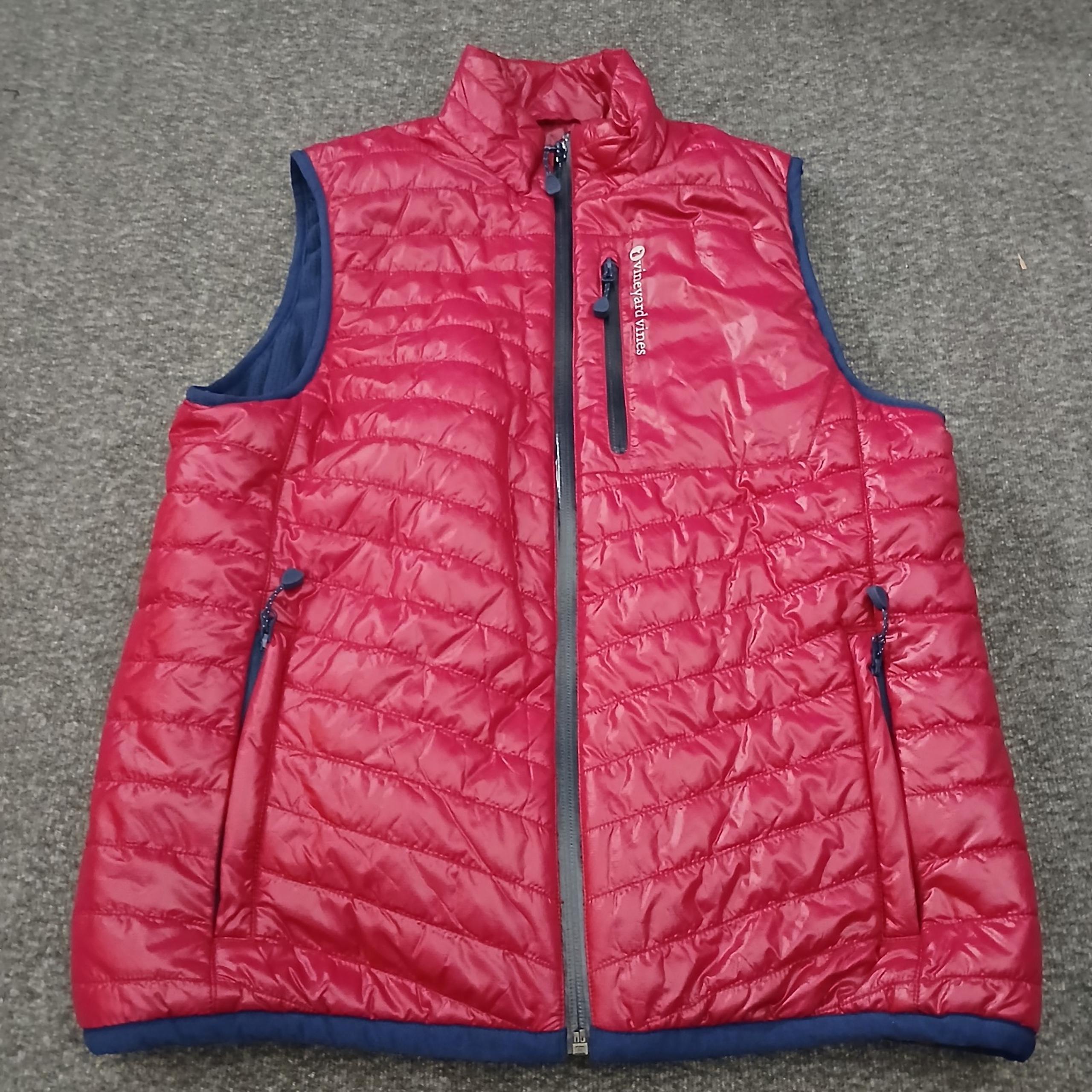 Vineyard Vines Performance Vest Womens Size S Pink Puffer Nylon Full Zip