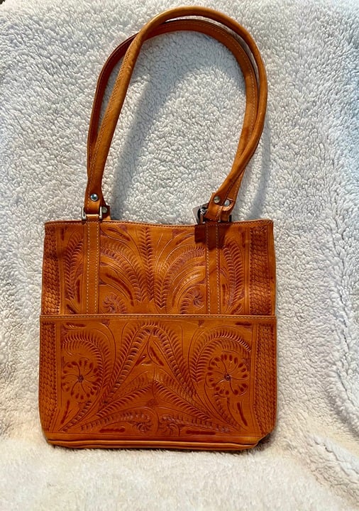 Hand-Tooled Leather Purse NWT